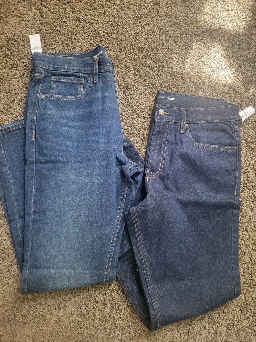 2 MENS OLD NAVY Jeans Structured Straight 34x34